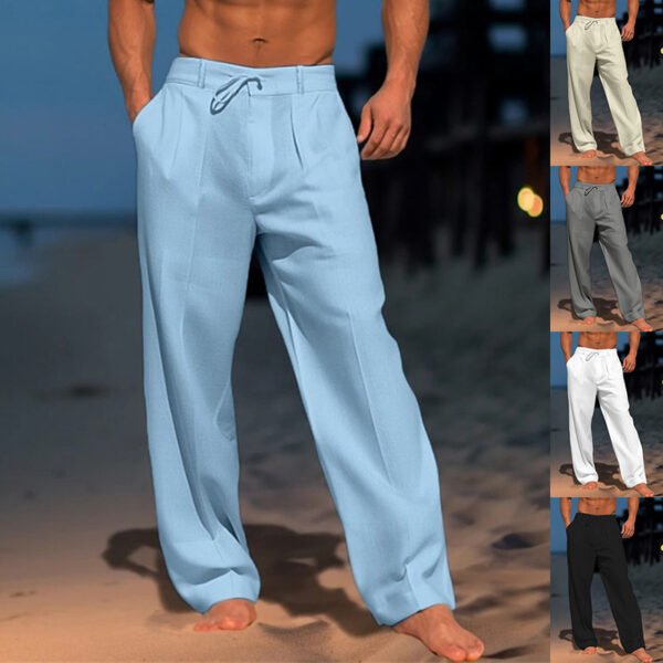 Men's Casual Wide-Leg Drawstring Pants